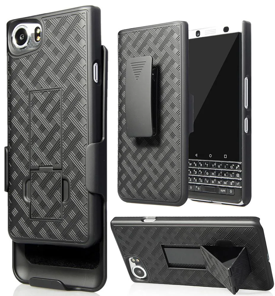 Nakedcellphone Nakedcellphone Kickstand Case + Holster Combo with Stand for BlackBerry KEYone – 13-position clip — product photo
