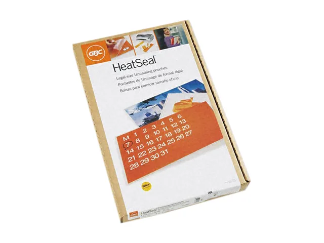 GBC GBC 3740473 HeatSeal LongLife laminating pouches 5 mil 9 x 14 1/2 100 per box — product photo