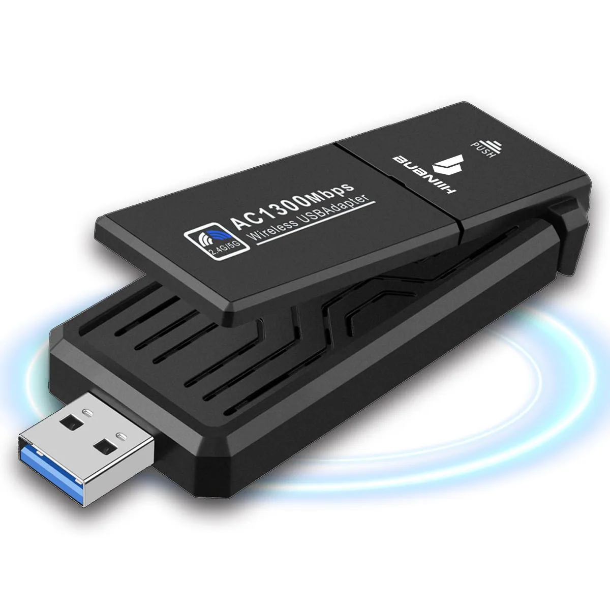 KEHIPI KEHIPI USB 3.0 Wi-Fi adapter AC1300 5dBi dual antenna — product photo