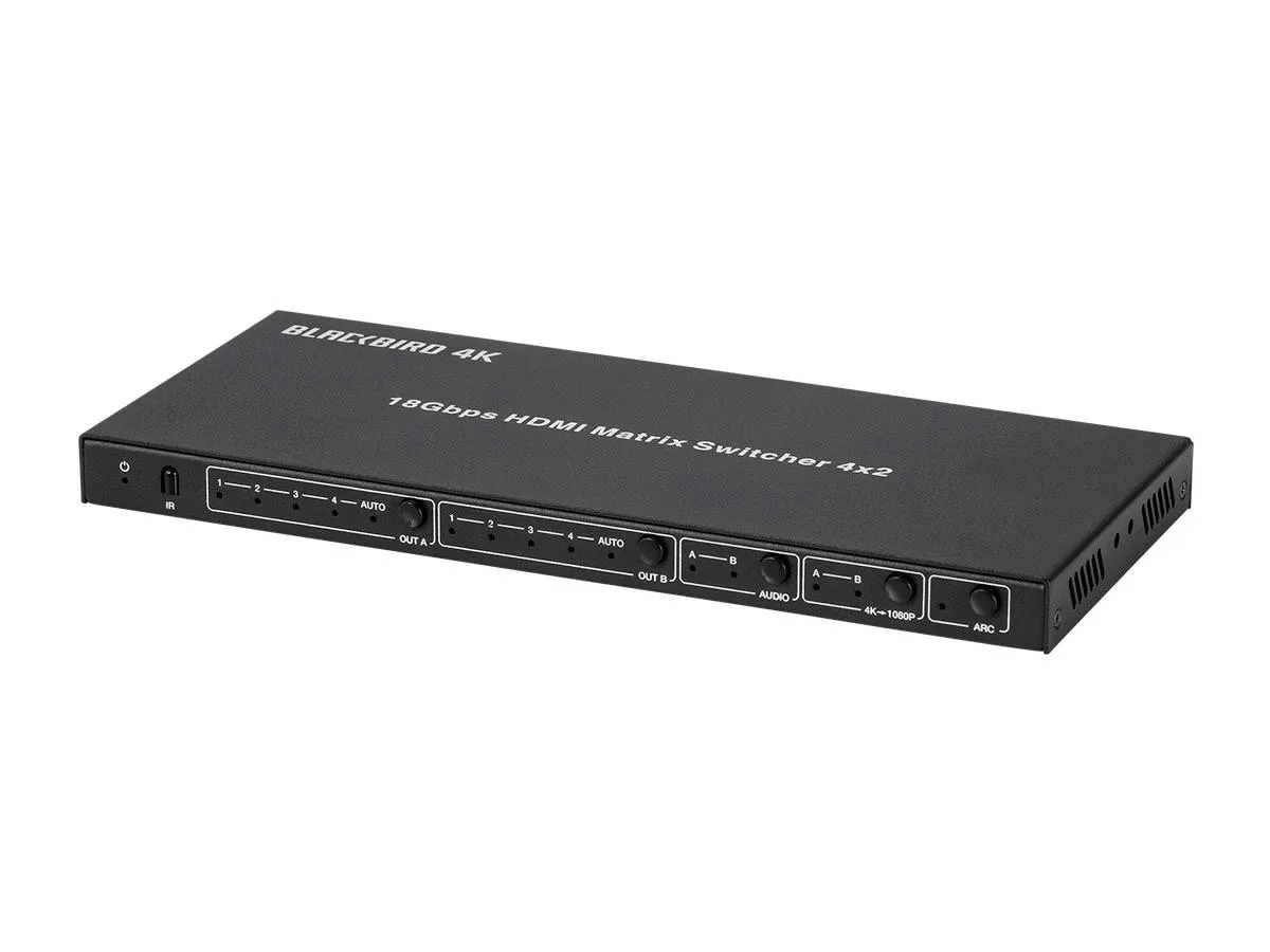 Monoprice Inc. Monoprice 139667 Blackbird 4x2 HDMI Matrix 4K 60Hz 18Gbps HDR — product photo