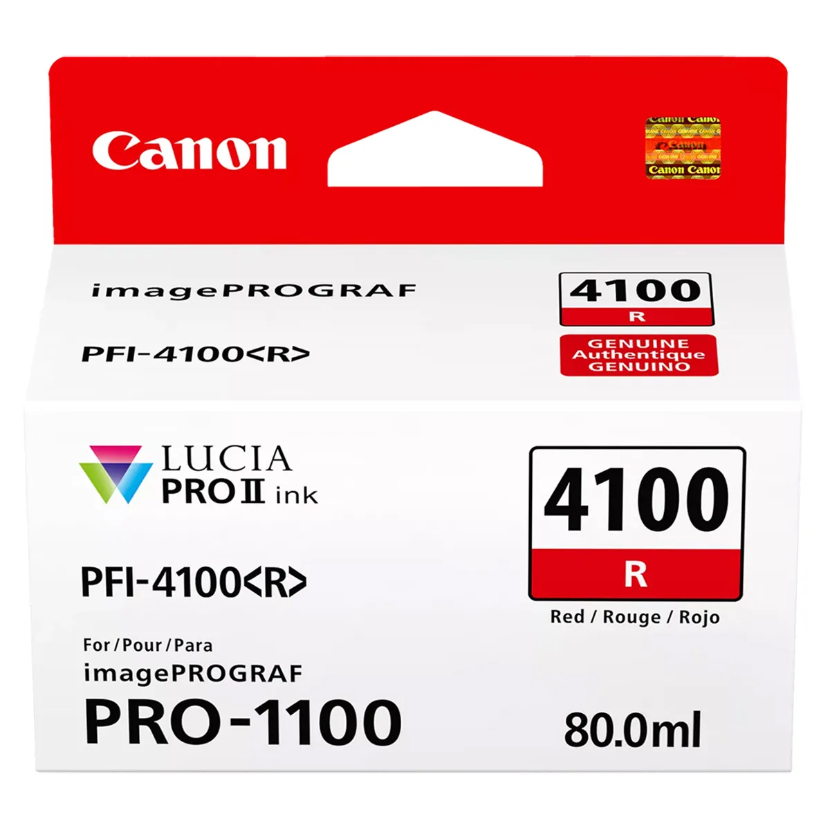 Canon Canon 6785C002 PFI-4100 80ml Red Ink Cartridge — product photo