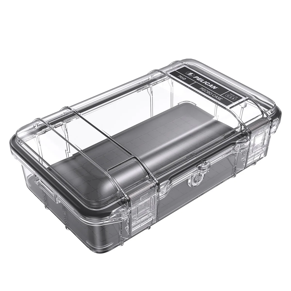 Pelican Products, Inc. Pelican M60 Waterproof Hard Micro Case Large Clear/Black — product photo