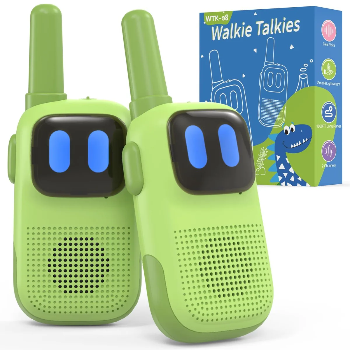  Holiky WTK08 Walkie-Talkies 2 Pack 1000FT Range 2 Channels — product photo