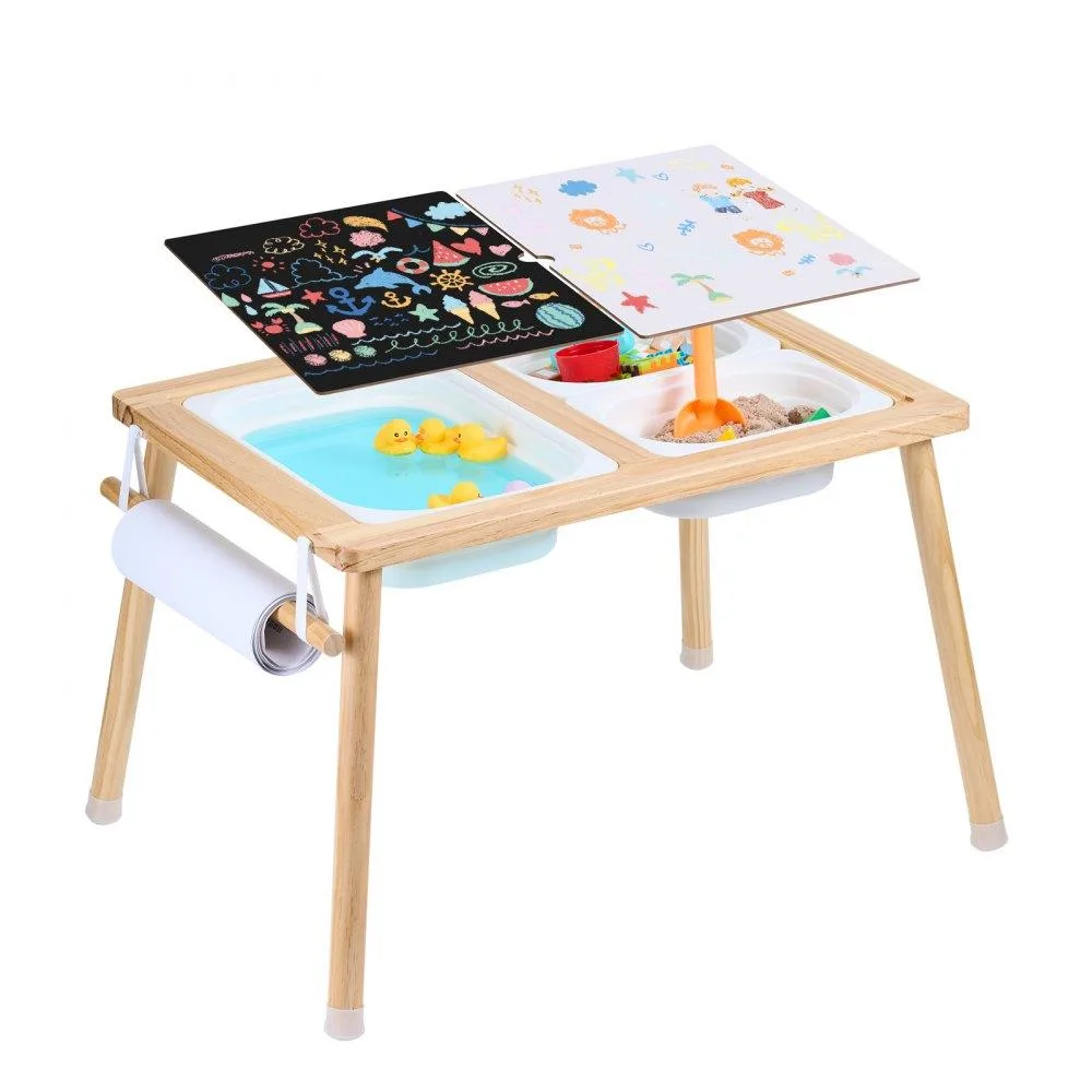 VEVOR VEVOR Sensory Table with Paper Roll Holder 32.1 x 23.6 x 19.9 in 3 Bins — product photo
