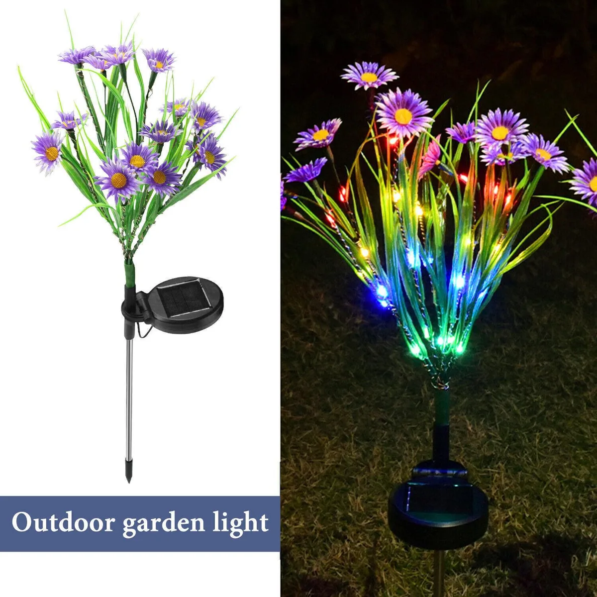The Perfect Part The Perfect Part Solar LED Flower Stake Lamp Purple 21 LED 66 cm — product photo