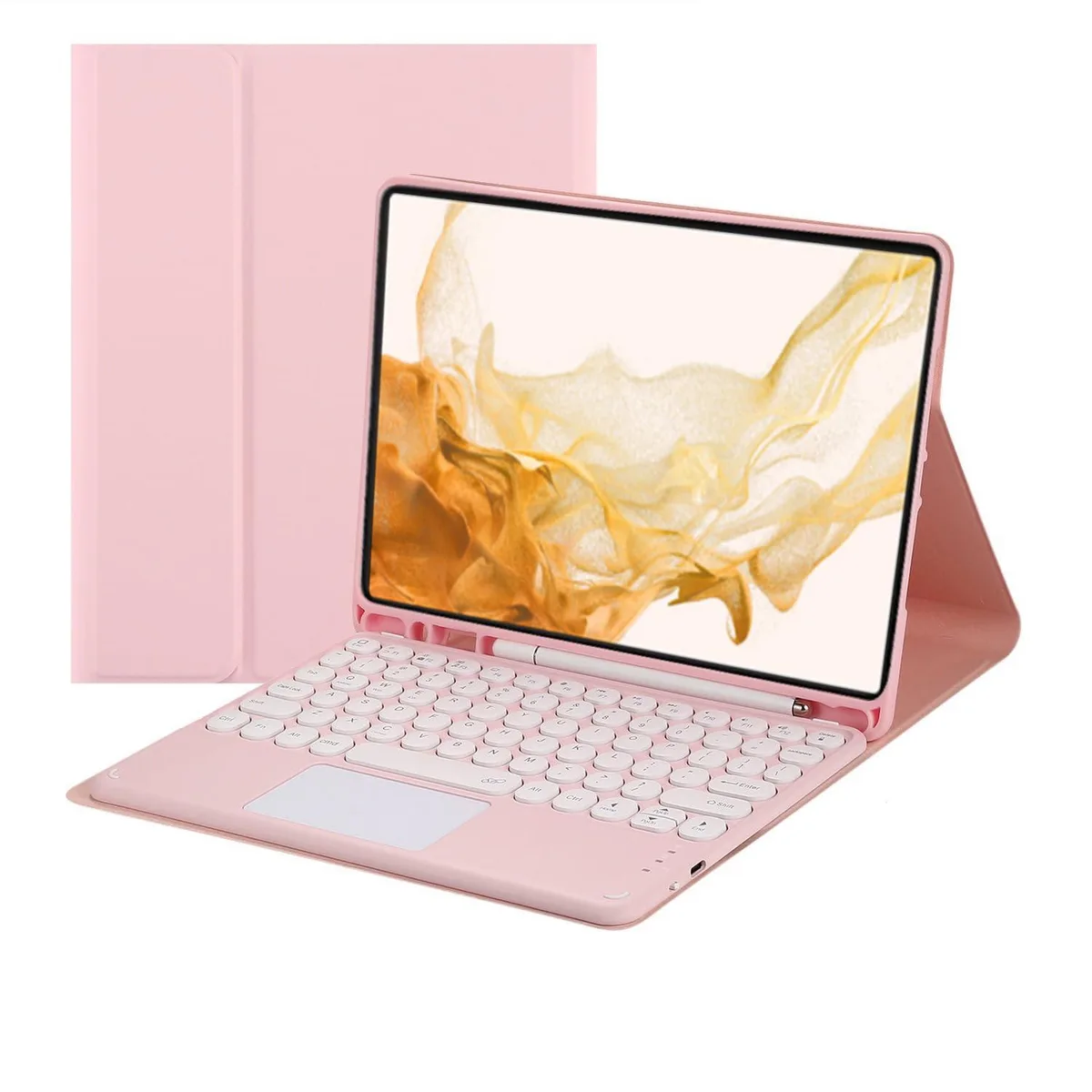 Timoom Timoom Magnetic Detachable Bluetooth Keyboard Case with Touchpad for Samsung Tab 12.4" Pink — product photo