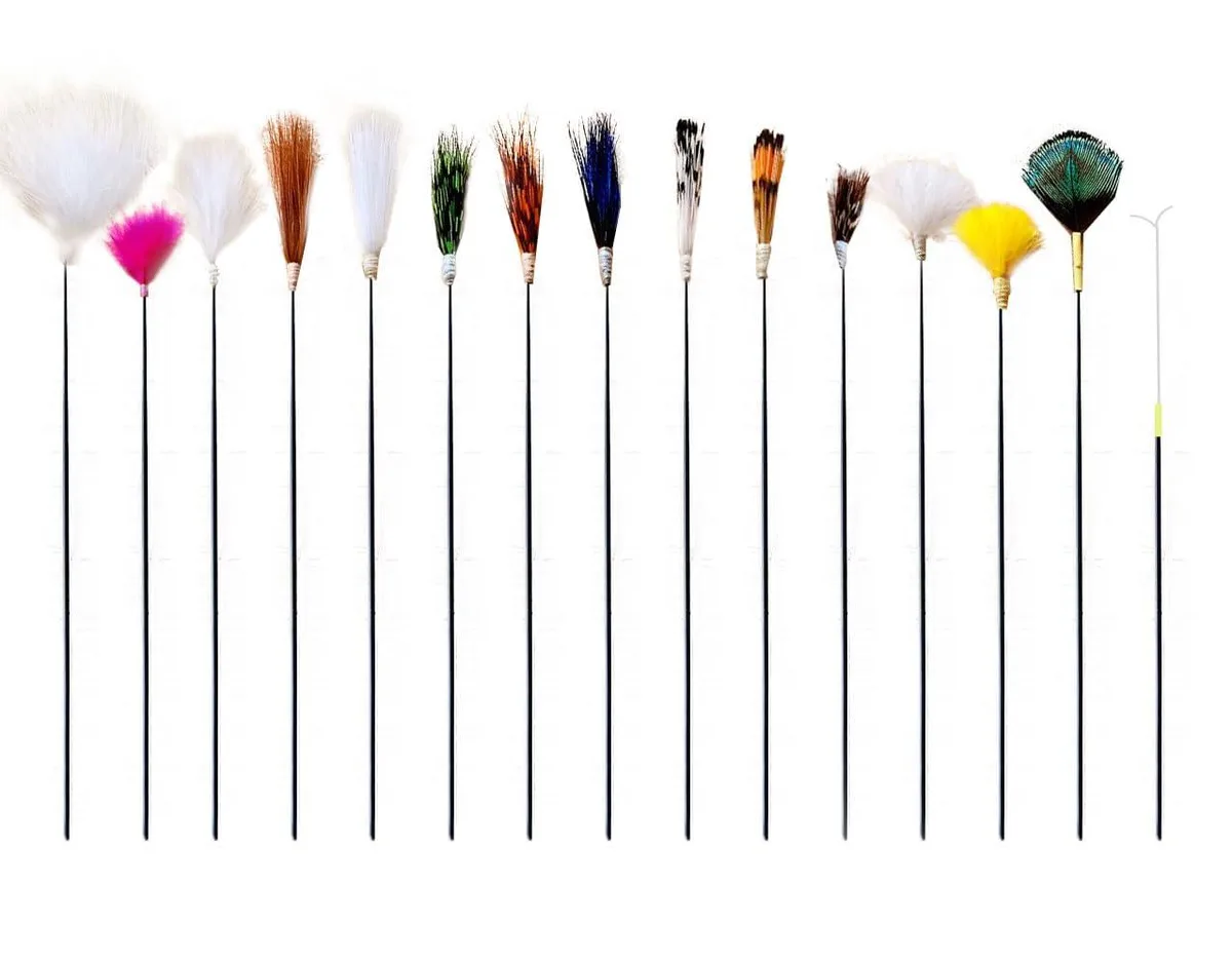 15pcs Carbon Handle Ear Pick with Goose Feather — product photo
