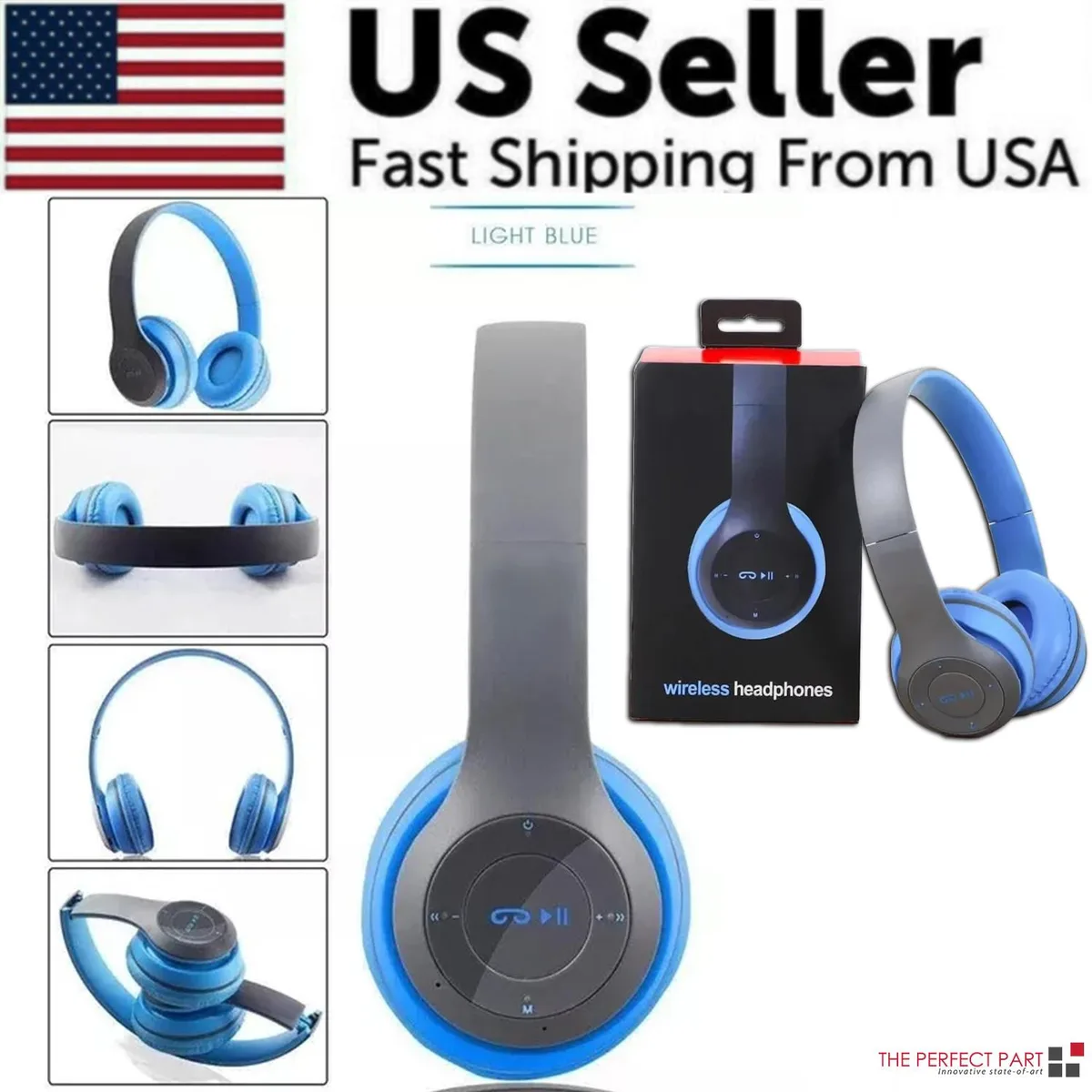 The Perfect Part The Perfect Part JoYM90 bluetooth headset 40mm Bluetooth 5.0 Blue — product photo