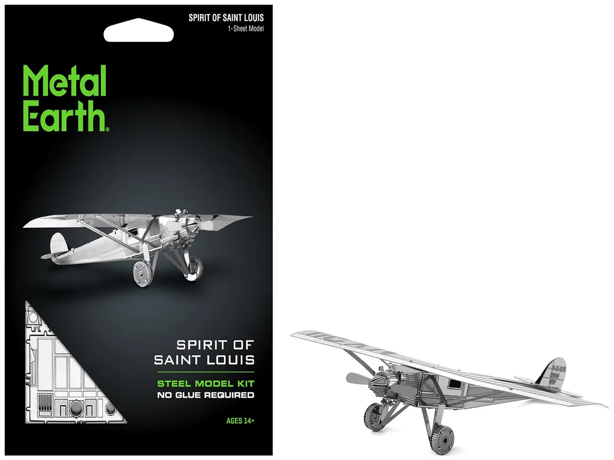 Metal Earth Metal Earth Spirit of Saint Louis Monoplane Aircraft (Moderate Difficulty) hobby collectible — product photo