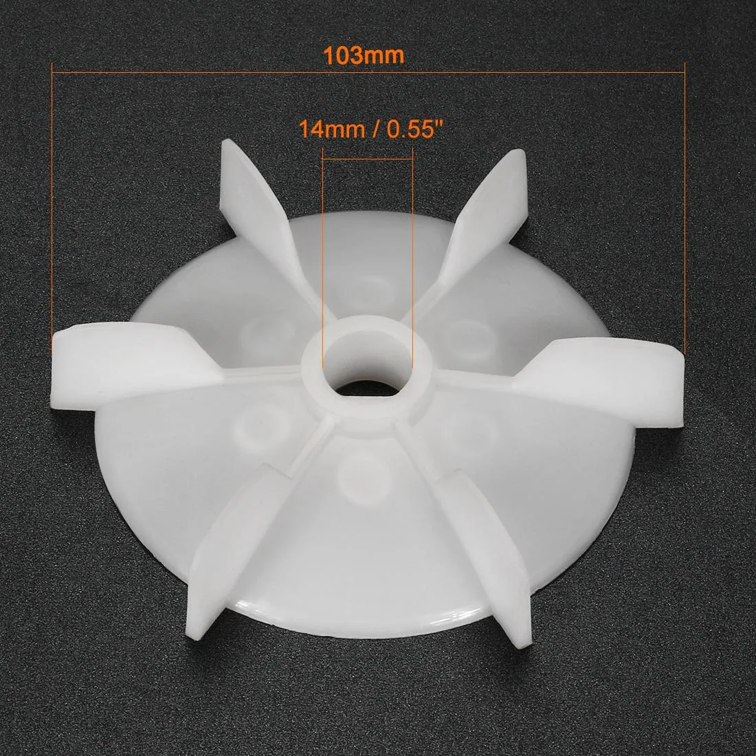 Unique-Bargains Unique-Bargains Fan Vane 103*14mm D Shaft White 6 Impeller — product photo