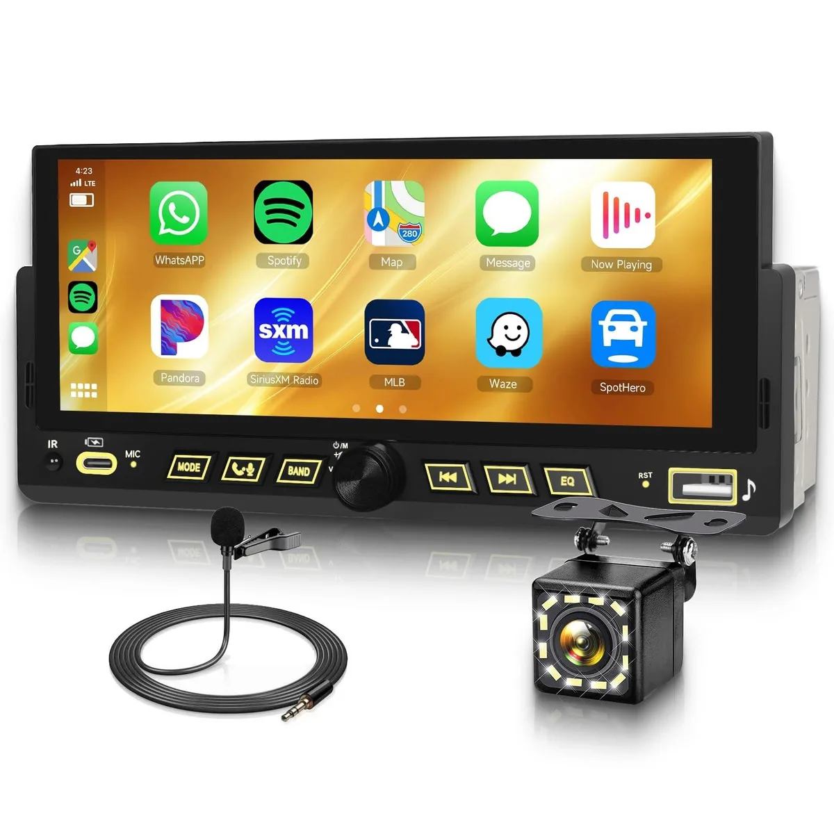 V2 Technologies V2 Technologies 6.86-inch Single DIN Car Stereo 2 in 1 accessory — product photo