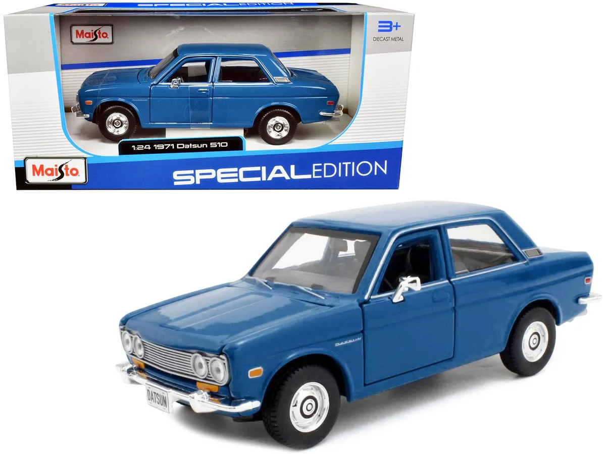 Maisto Maisto 1971 Datsun 510 Blue Special Edition 1/24 hobby collectible — product photo