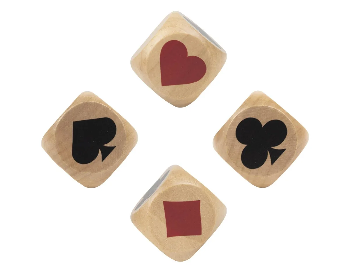  Worry Free Gadgets 000000001248 Wooden Trump Marker Dice 4pcs — product photo