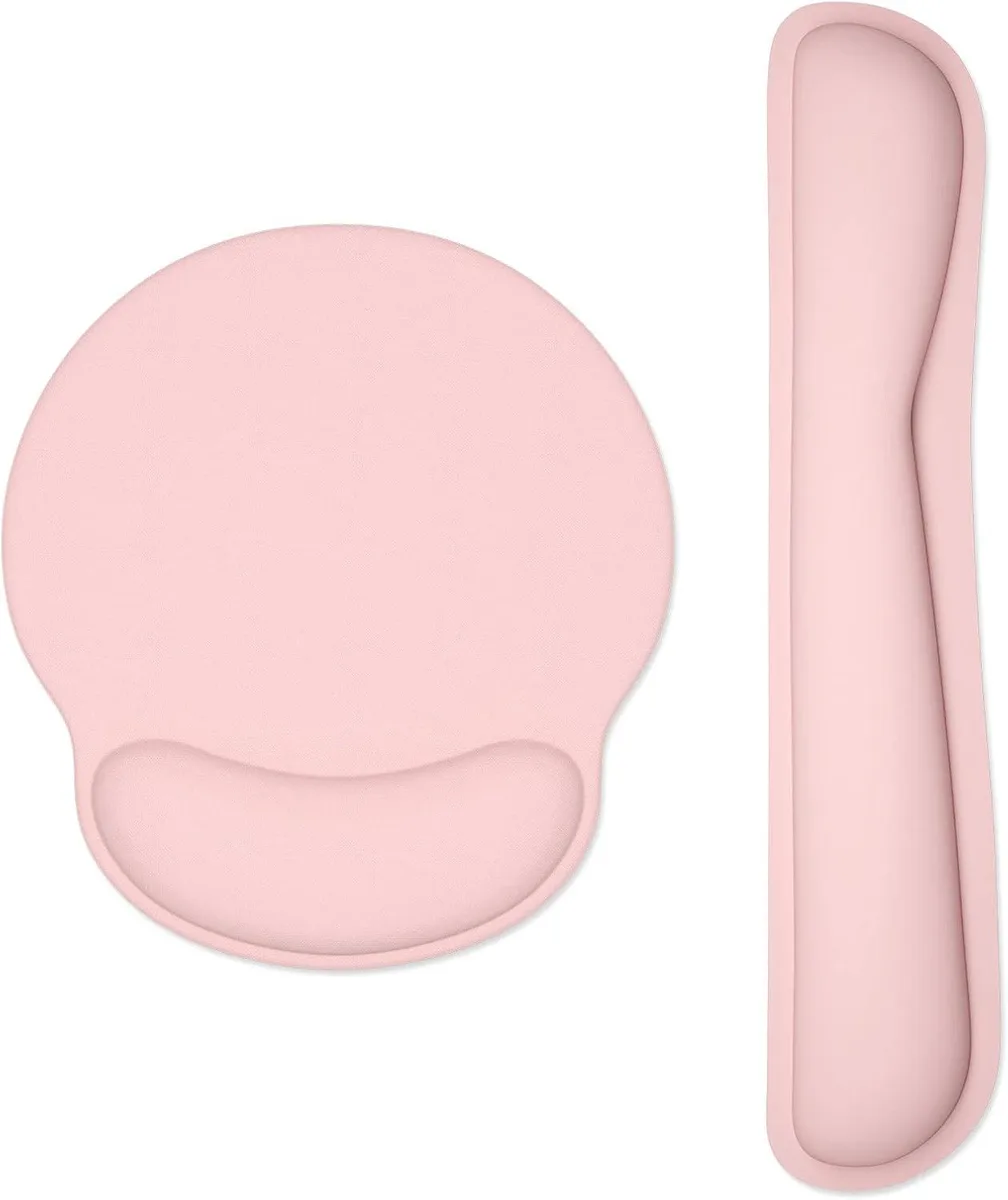 Emerson Emerson Keyboard Wrist Rest & Mouse Pad Set Pink 17x3.38in 10x9in .9in — product photo
