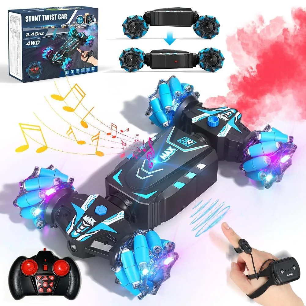 Gesture RC Stunt Car Spray Lights Music 4WD 2.4GHz 360° Rotation Toy — product photo
