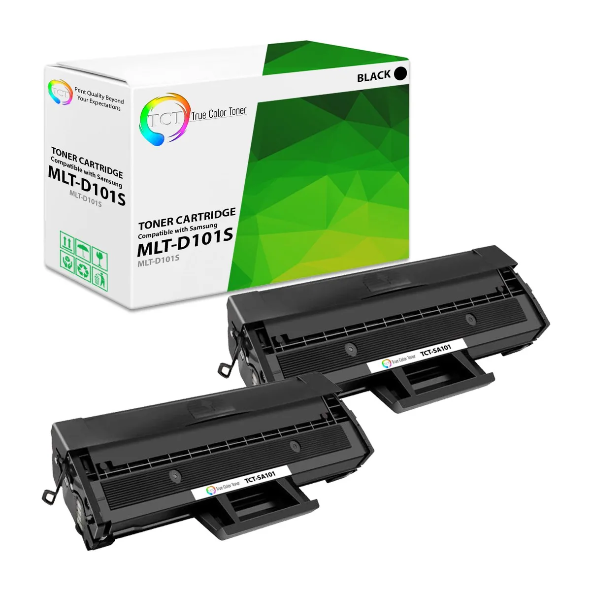 True Color Toner True Color Toner D101S Black Toner Cartridge 2 Pack 1500 Pages — product photo