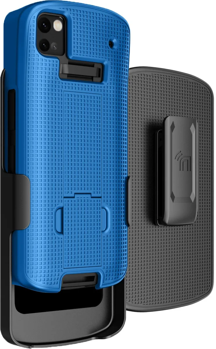 Nakedcellphone Nakedcellphone Kickstand Case + Belt Clip Holster Combo Cobalt Blue for Zebra TC53 TC58 — product photo