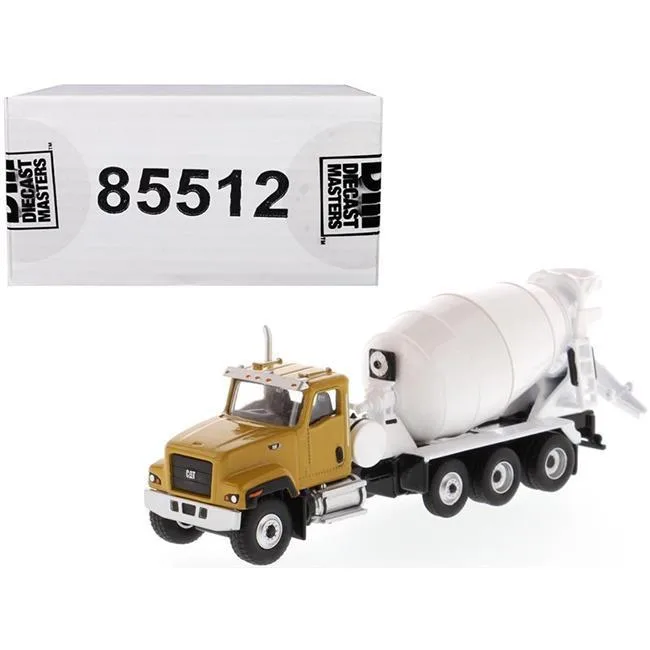 DieCast Masters DieCast Masters CAT CT681 Concrete Mixer Yellow &amp; White High Line 1/87 Scale Vehicle — product photo