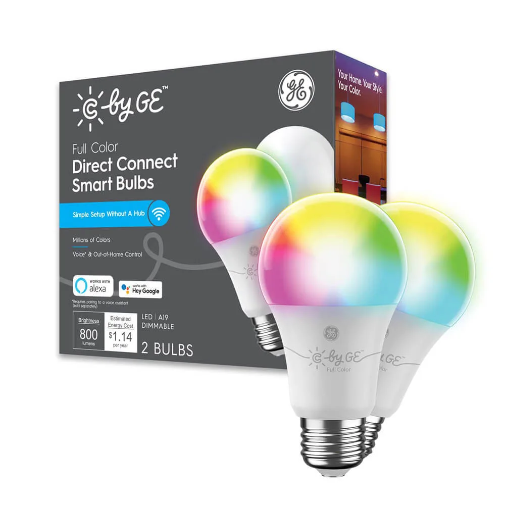 GE GE 93128982 Smart Plug &amp; Lighting 2 LED A19 Bulbs — product photo
