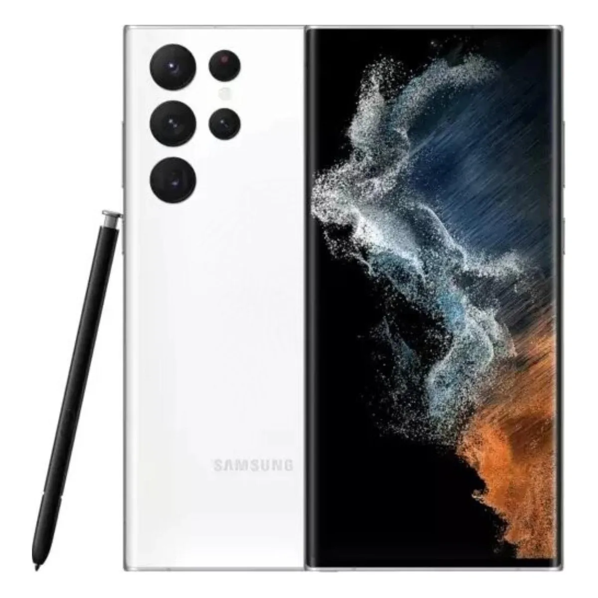 SAMSUNG SAMSUNG Galaxy S22 Ultra 5G 256GB SM-S908U Phantom White cell phones - unlocked — product photo