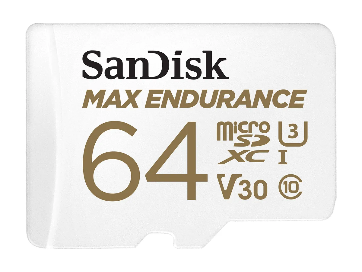SanDisk SanDisk SDSQQVR-064G-GN6IA 64GB MAX Endurance microSDXC memory card — product photo