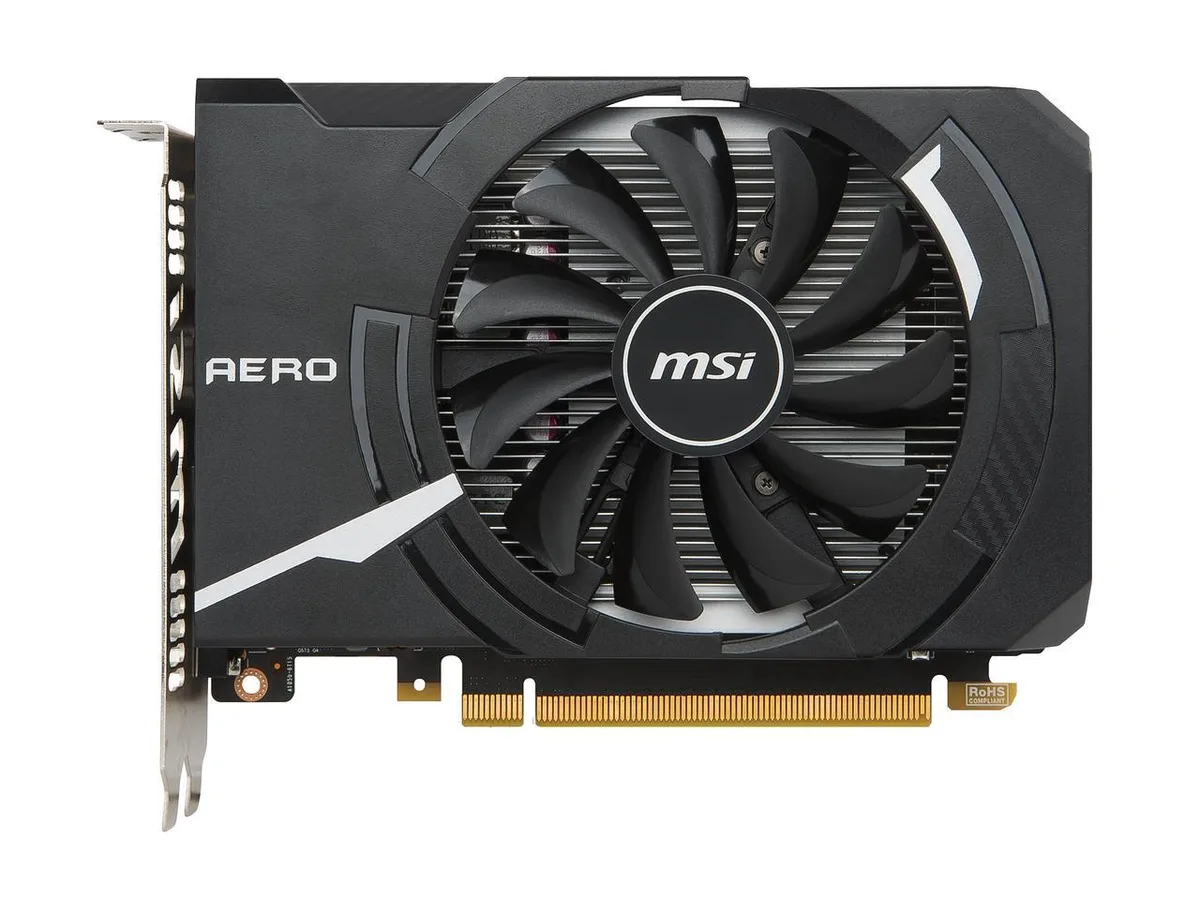 MSI MSI GeForce GTX 1050 Ti AERO ITX 4G OC graphics card — product photo