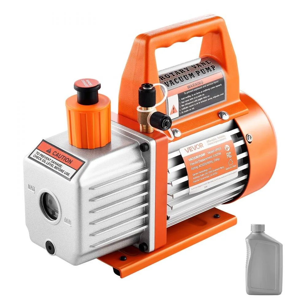 VEVOR VEVOR VP125 3.5 CFM 1/4 HP Single Stage Rotary Vane Vacuum Pump — product photo