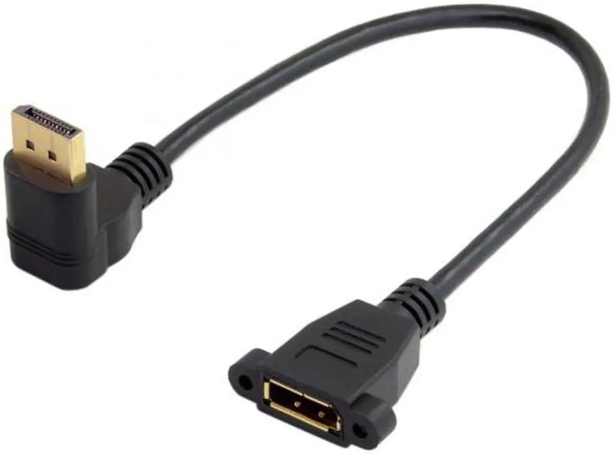 Vszerda Vszerda DisplayPort male to female 90° down angled extension cable 30cm — product photo