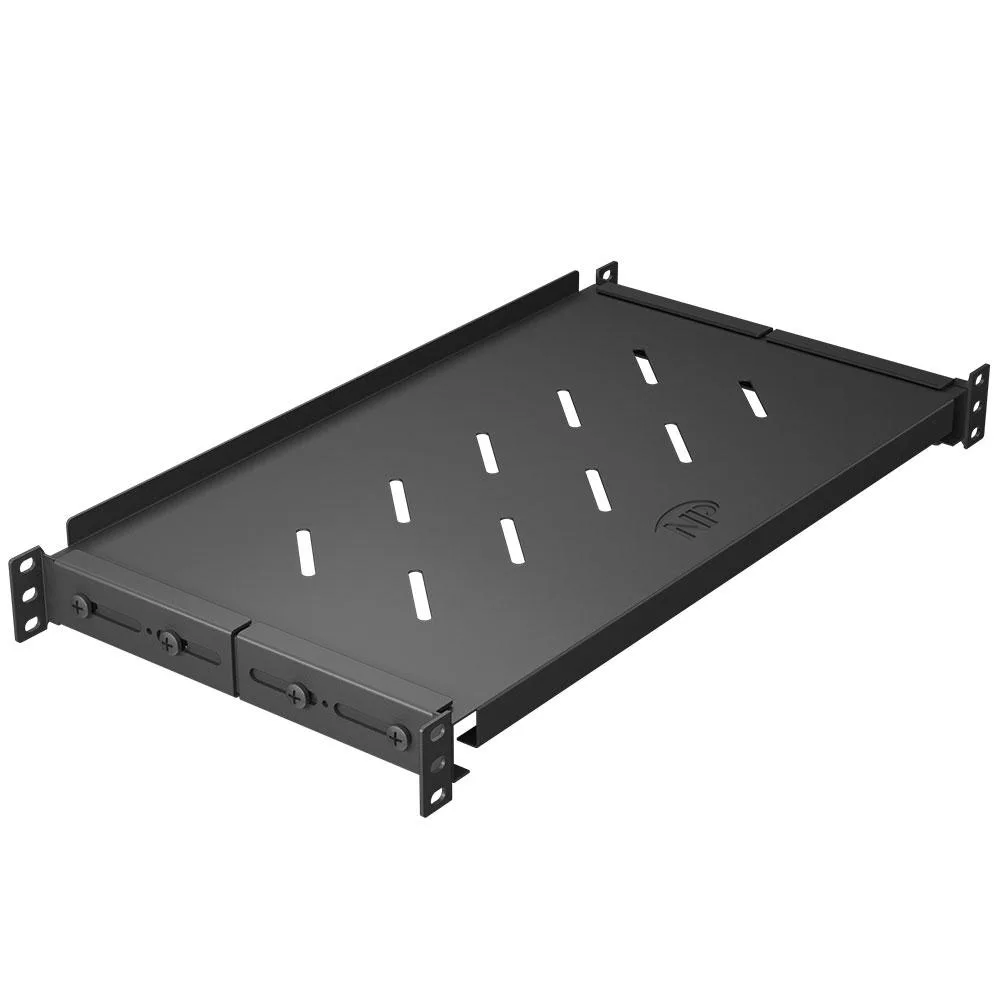NavePoint NavePoint 1U Vented 4-Post Shelf Adjustable 9.3-11.9" Deep — product photo