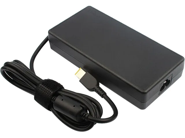 Black 135W slim-tip AC adapter brick with cable