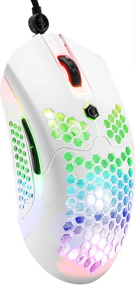 zhhcyyds zhhcyyds ZIYOULANG-M5 Wired Gaming Mouse White 65g 12000 DPI 6 Buttons RGB — product photo