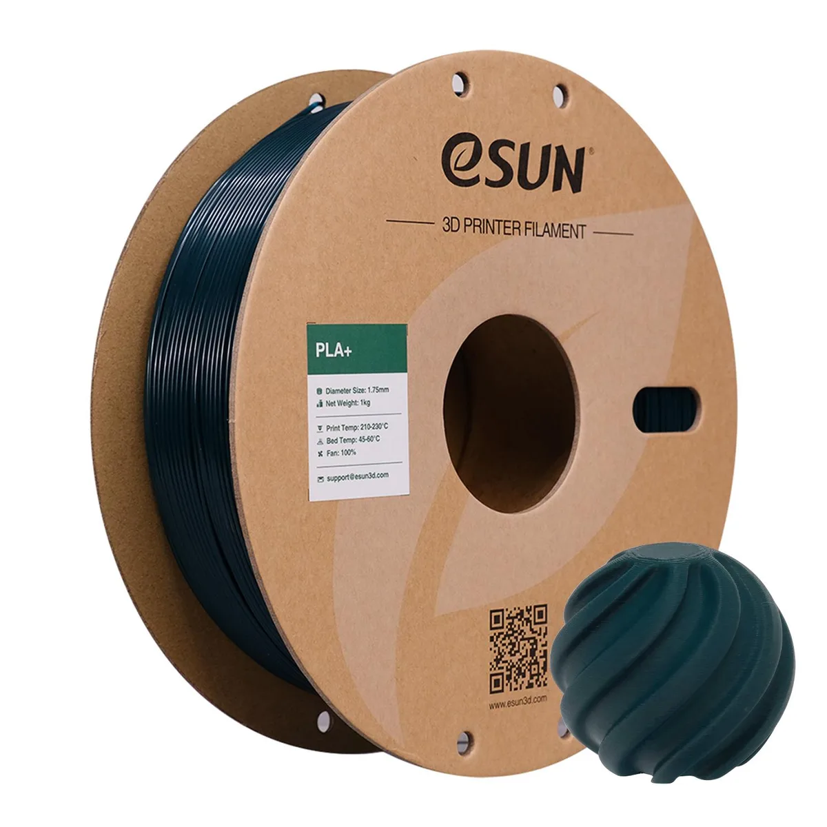 eSUN eSUN PLA+ Filament 1.75mm 1kg Green — product photo