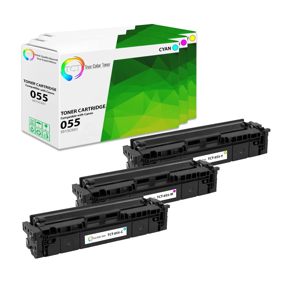 True Color Toner True Color Toner 055 C/M/Y 3-pack toner cartridge 2100 pages — product photo