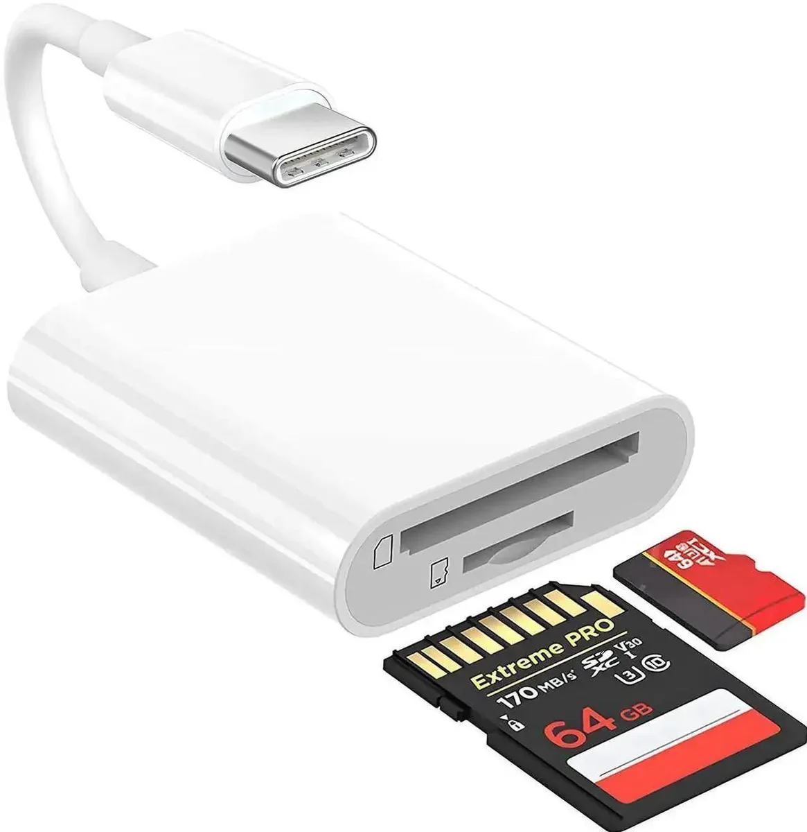 SMUGDESK SMUGDESK 2-in-1 USB-C SD/Micro SD Card Reader iPhone 15+ — product photo