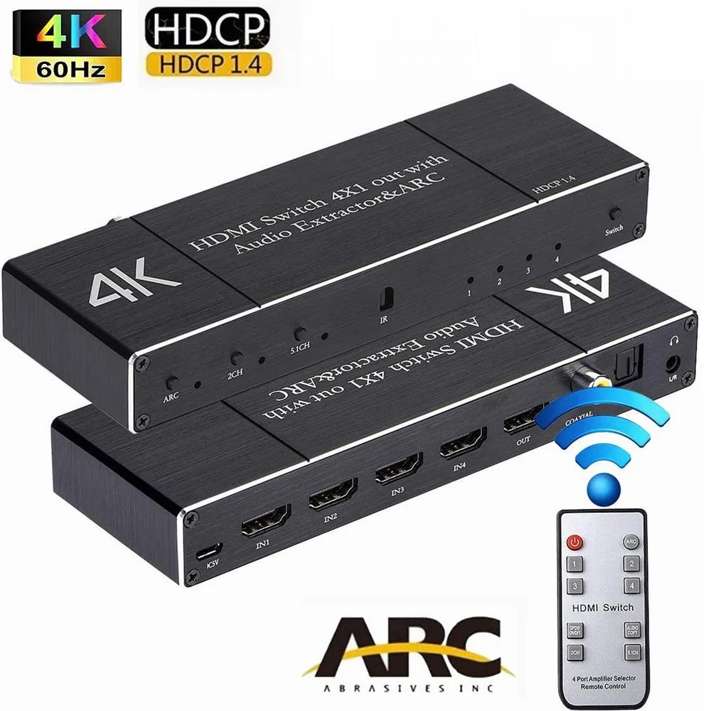 Jansicotek Jansicotek OZQ7 4x1 HDMI Switch with Audio Extractor 4K 60Hz — product photo