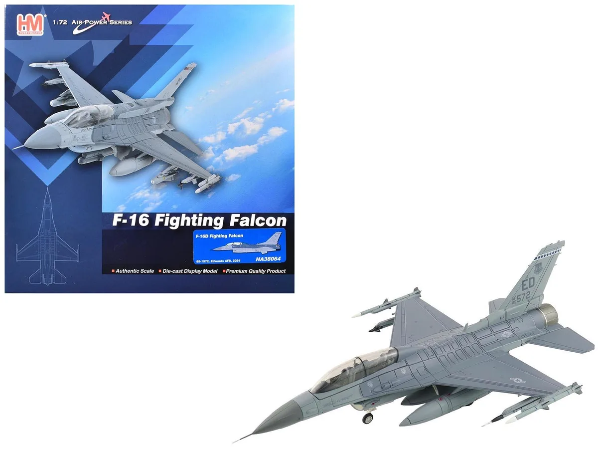 Hobby Master Hobby Master F-16D Fighting Falcon "Edwards AFB" 1/72 Diecast — product photo