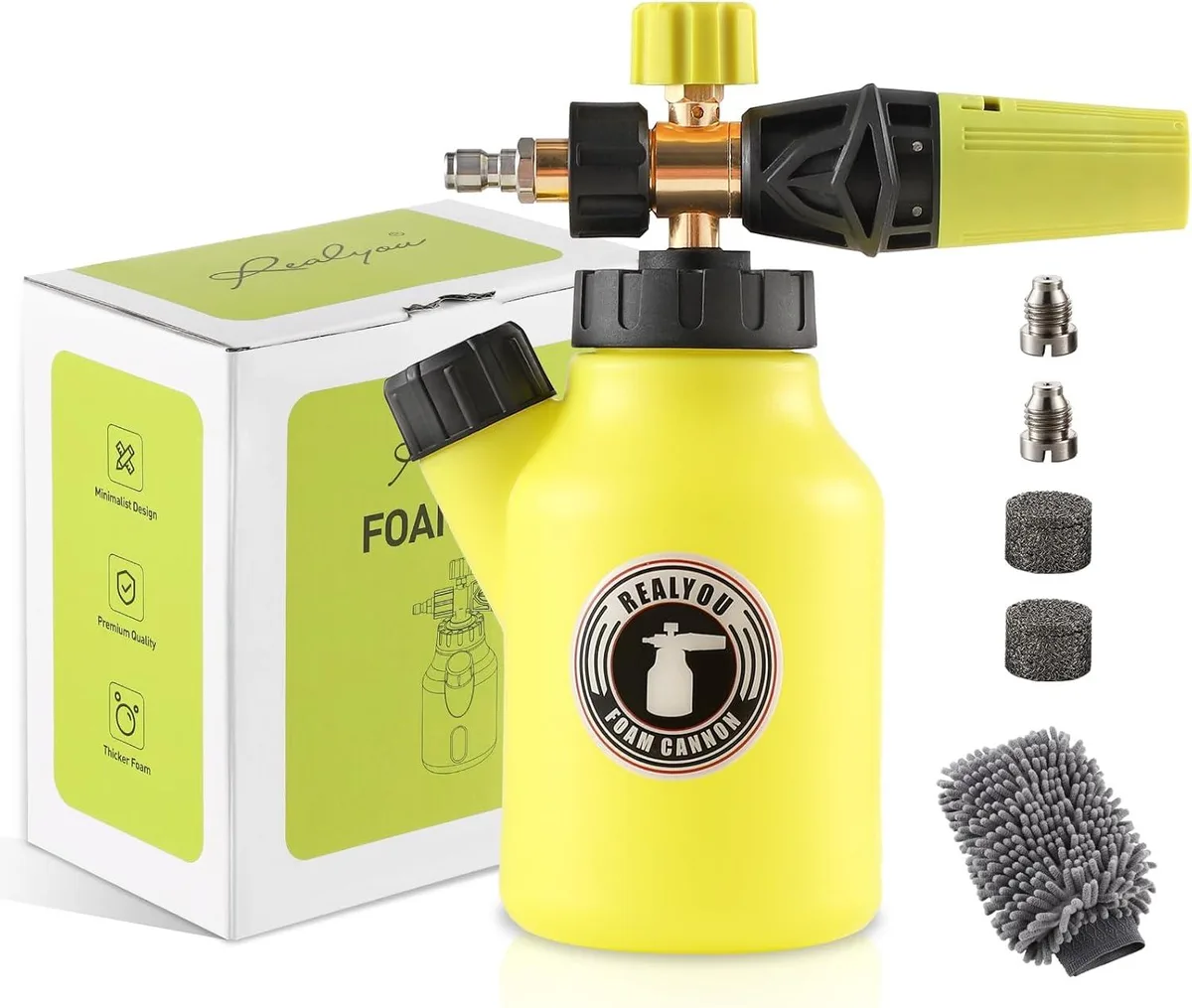 BFKK foam cannon with 1 litre bottle and quick connector