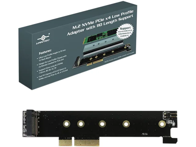 Vantec Vantec UGT-M2PC130 M.2 NVMe PCIe x4 low-profile expansion card 110mm — product photo
