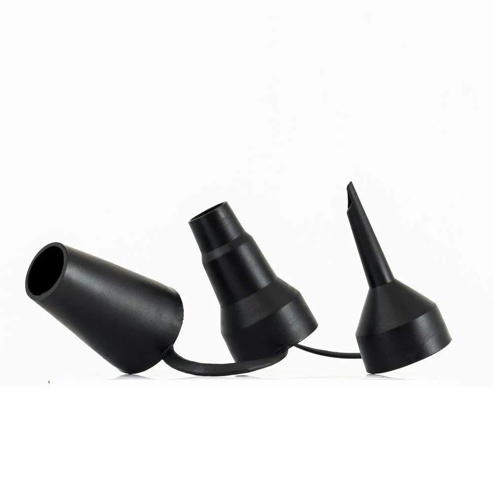Black replacement air bed pump nozzles, 12 pack, 1.25 inch inner diameter