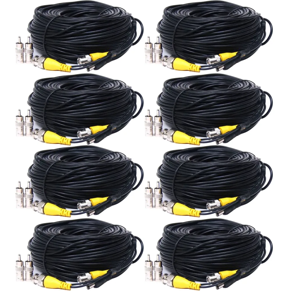 VideoSecu VideoSecu CBV1508-A1 8-pack BNC video power cable 150ft — product photo