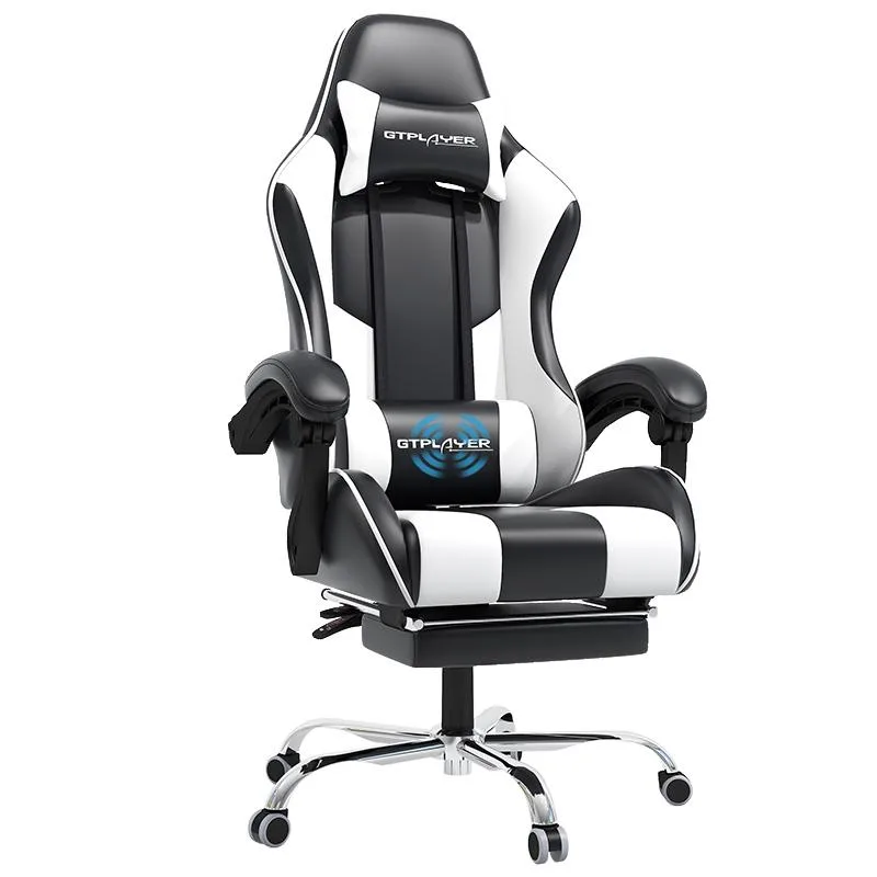 GTPLAYER GTPLAYER NEG-800A-WT White Gaming Chair with Footrest and Lumbar Support — product photo