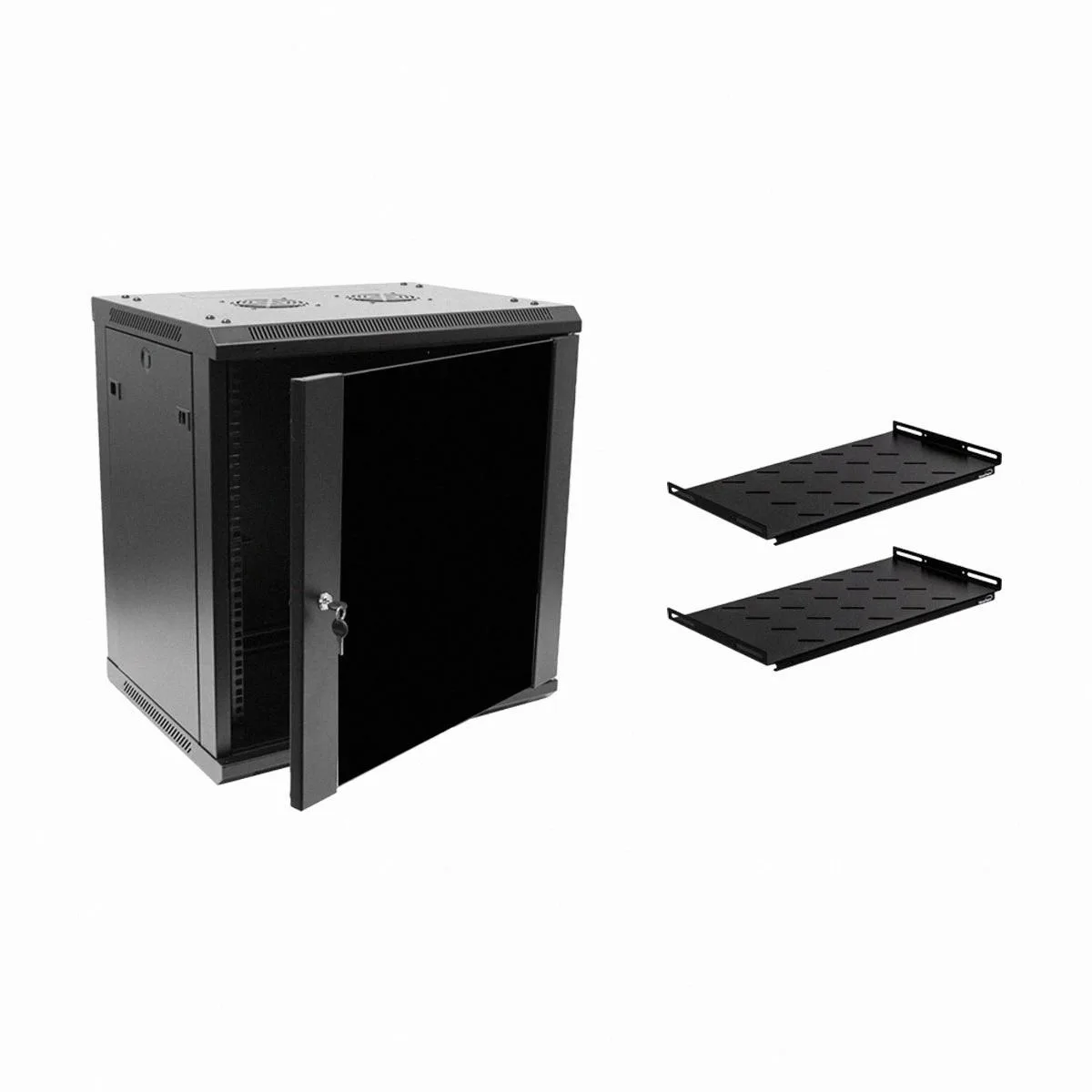 NavePoint NavePoint 12U Wallmount Server Rack 450mm Depth with Shelves, Fans — product photo