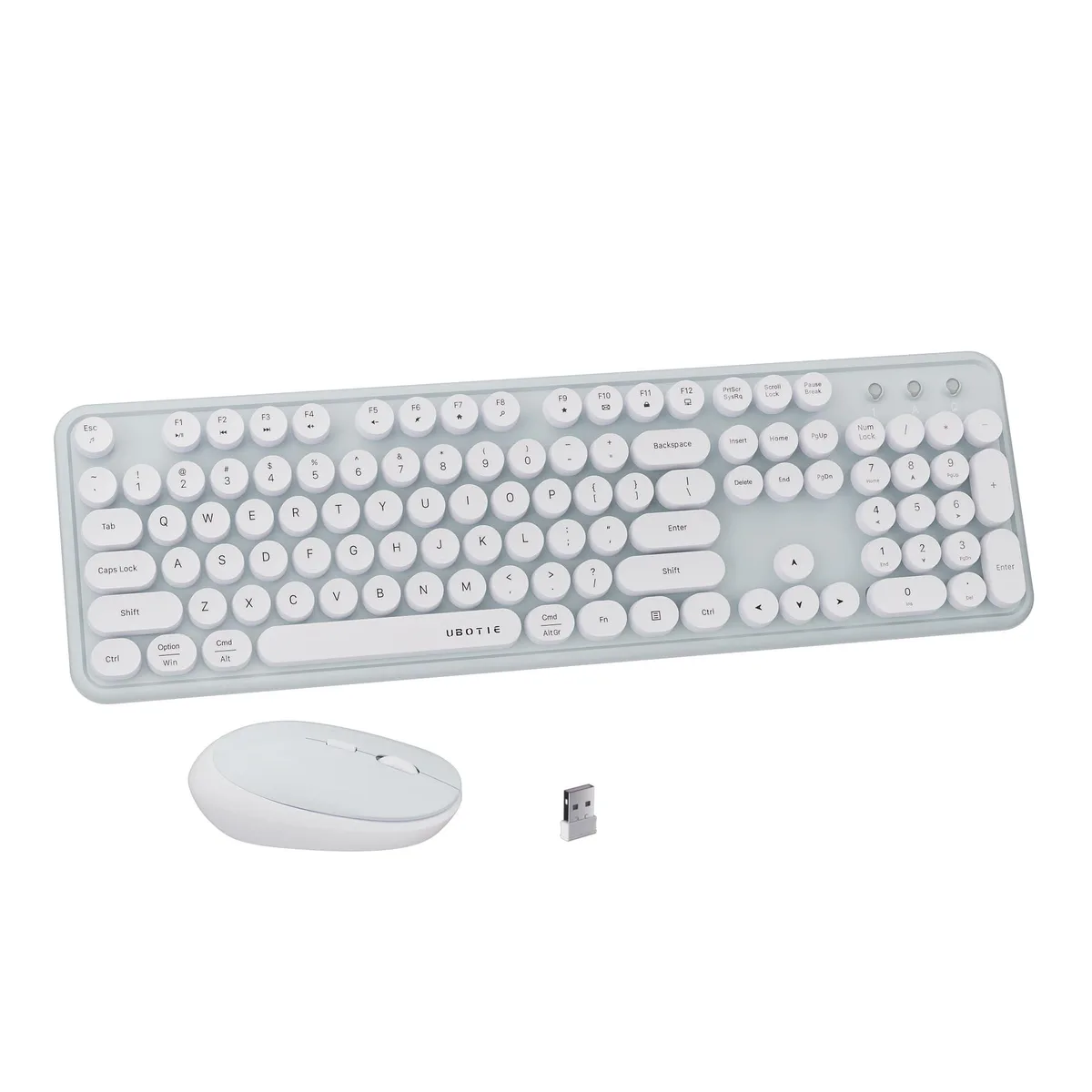 BoYata BoYata Wireless Keyboard and Mouse Combo Green White 2 in 1 Accessories — product photo