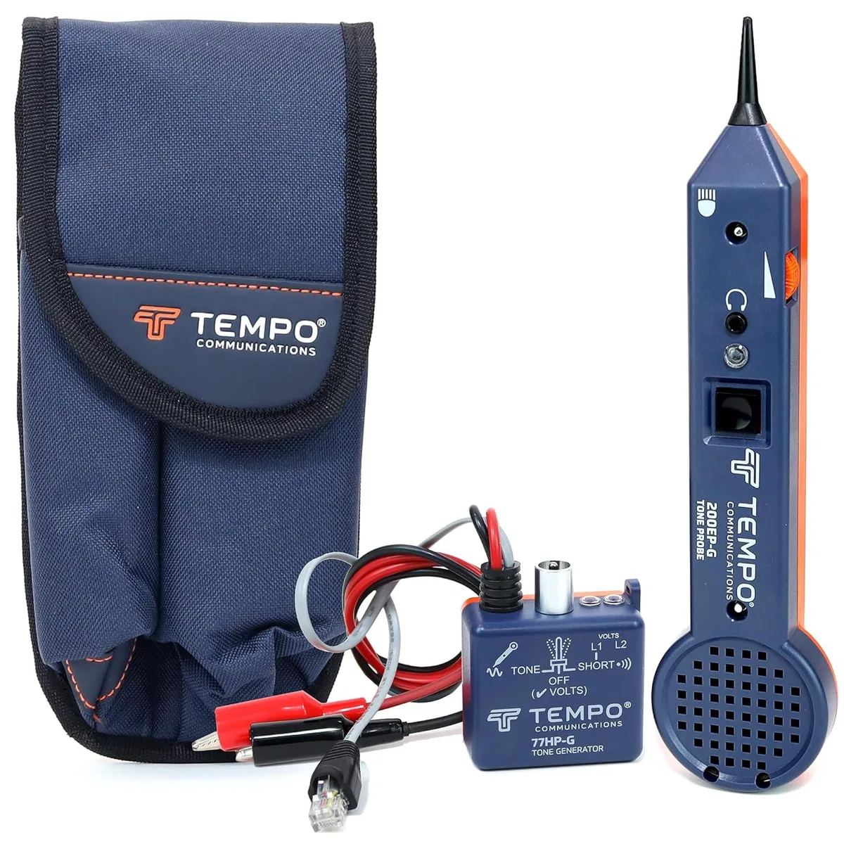 WUQ 701K-G wire tracer kit with tone generator, probe, leads and nylon case