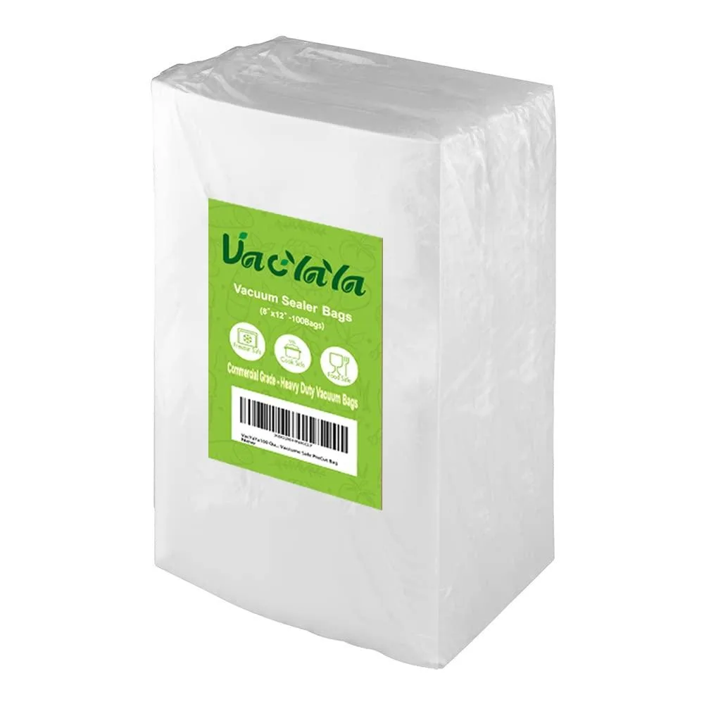  VacYaYa Quart 8 x 12 In 100ct Vacuum Sealer Bags — product photo