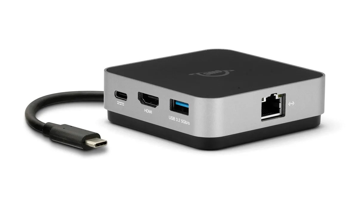 OWC OWC USB-C Travel Dock E 6 Port Bus-Powered 100W Pass-Through Docking Station — product photo
