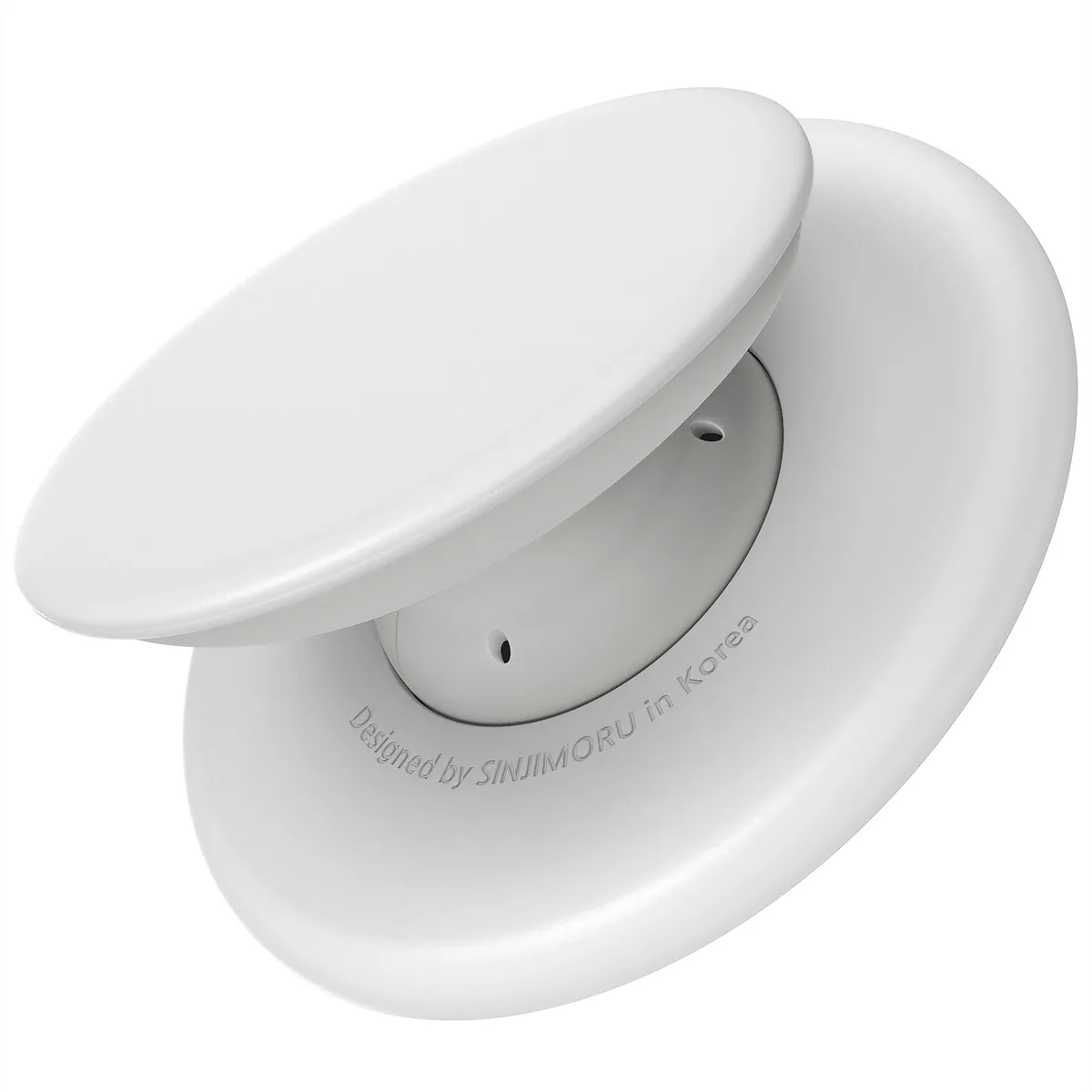 White soft silicone MagSafe finger grip with magnetic base
