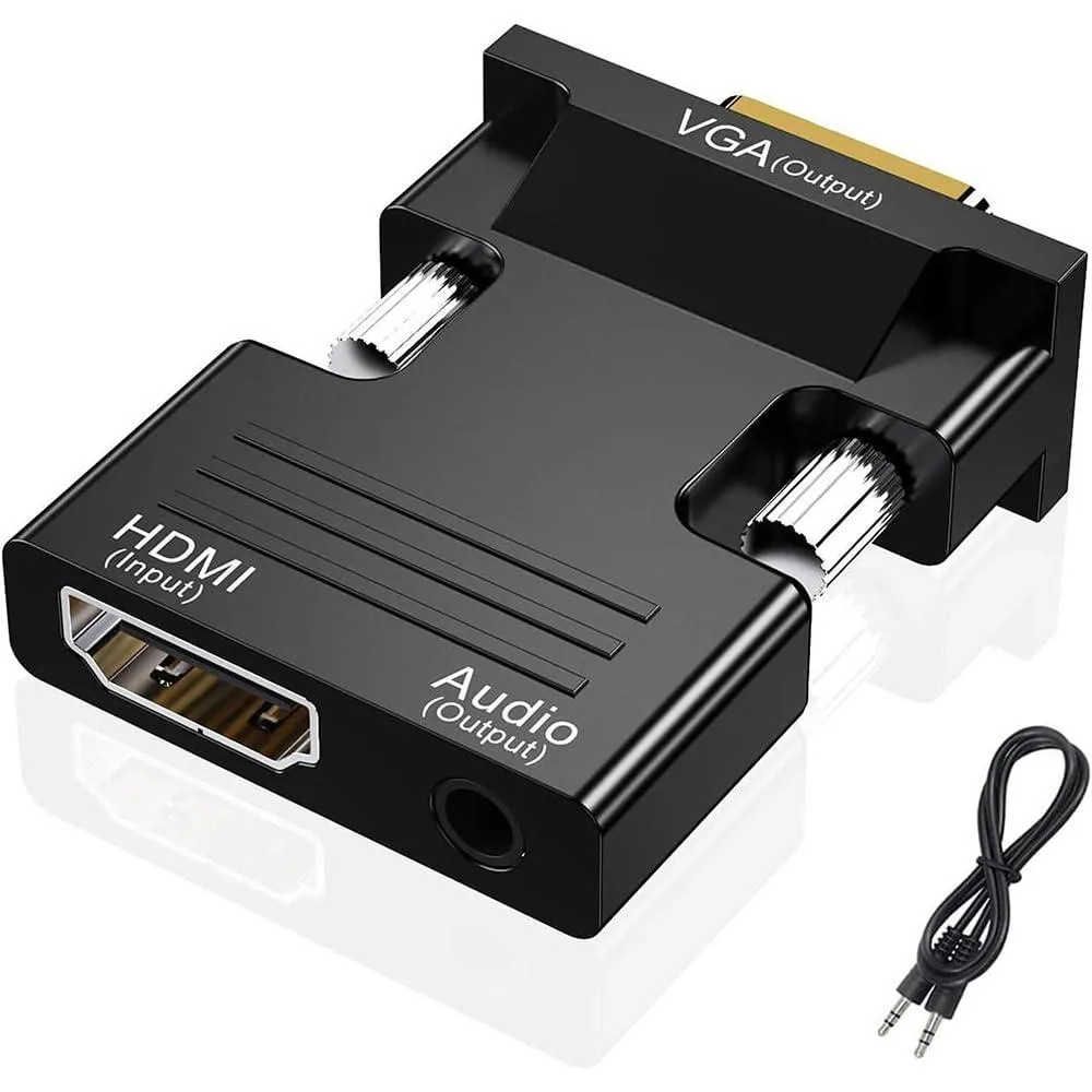 AVer HDMI to VGA Media Converter 1920x1080@60Hz 3.5mm Audio Gold-Plated — product photo