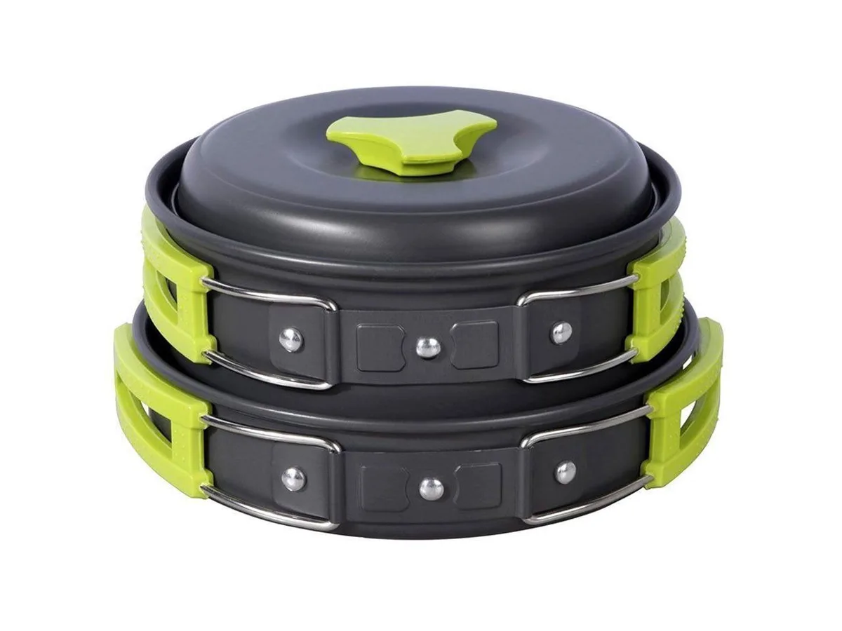 BONAEVER BONAEVER 10-piece camping cookware mess kit bag — product photo