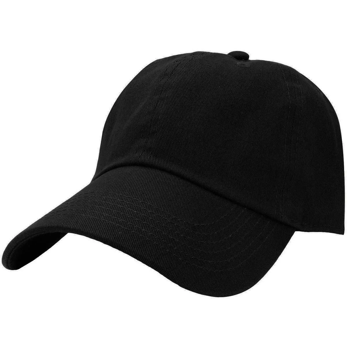 63-1401-Black Cotton Baseball Cap Black — product photo